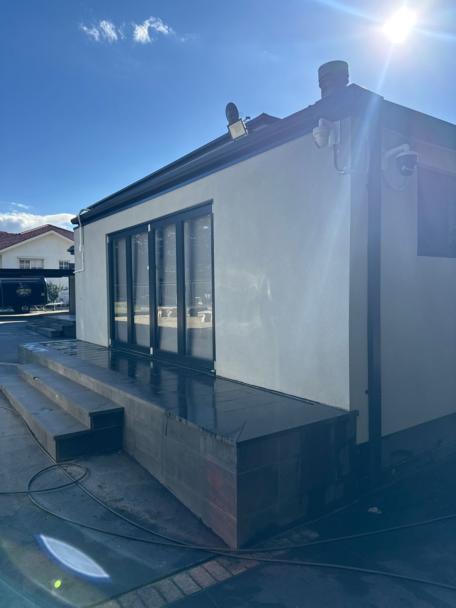Exterior surface after pressure cleaning Melbourne — fully restored clean finish